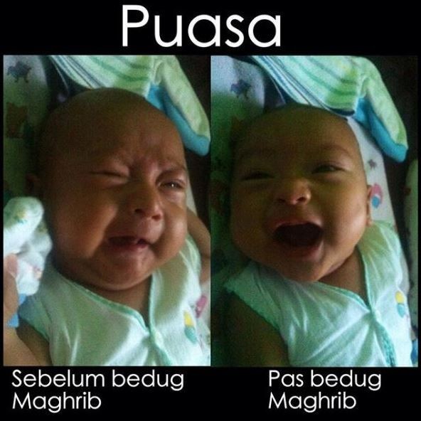 10 Meme Kocak Sebelum Vs Setelah Buka Puasa, Relate Abis