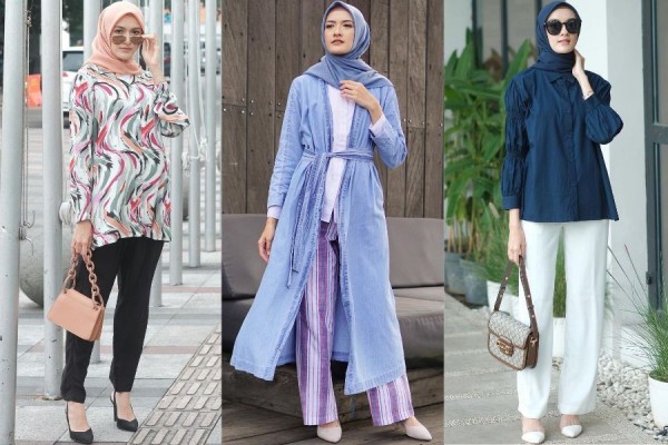 12 OOTD Hijab untuk Ngantor ala Mega Melianty, Simpel dan Chic