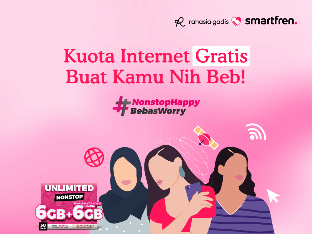 Cara Dapat 1 Juta Kuota Gratis dari Smartfren dan Rahasia Gadis