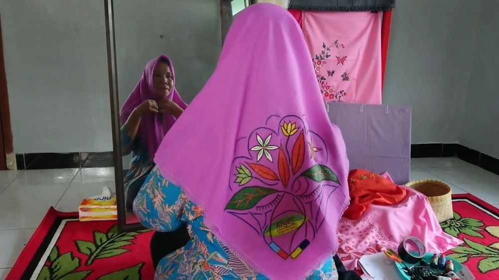 Kerudung Lukis Tusuk Gigi, Alternatif Fashion Hijab untuk Lebaran
