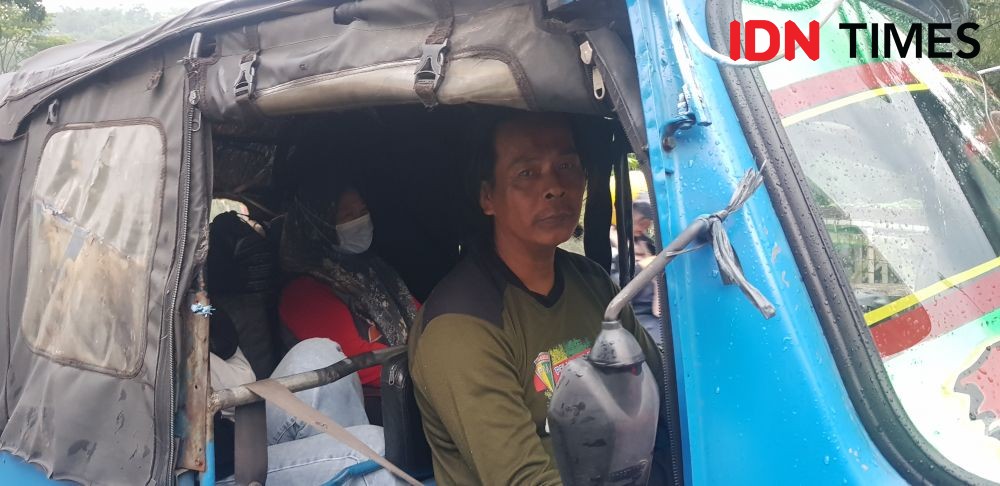 Mudik Pakai Bajaj, Kisah Dadang dari Jakarta Pulang ke Tasikmalaya