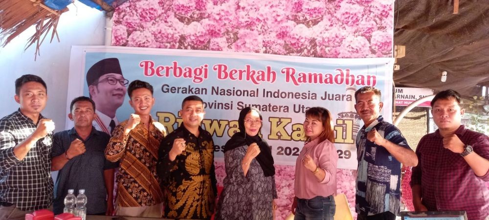 Pendukung Ridwan Kamil, GNIJ Sumut Bagikan 500 Karung Beras 
