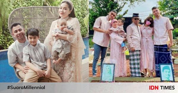 15 Potret Keluarga Artis Rayakan Lebaran, Kompak Seragaman