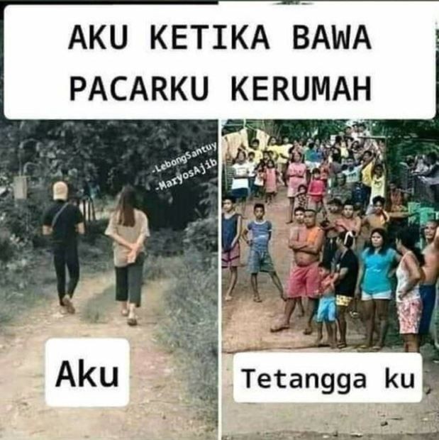 10 Meme Lika Liku Kelakuan Tetangga Ngeselin Gibah Teros