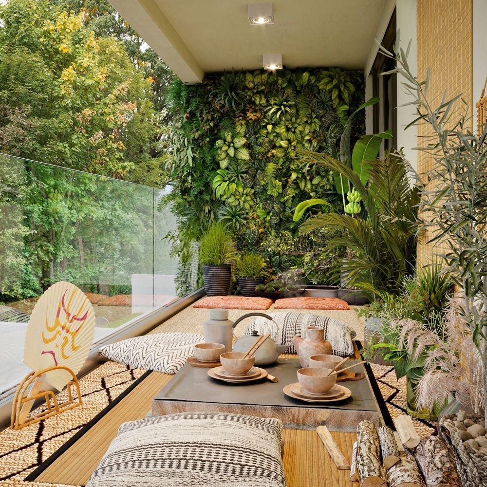 12 Desain Taman Mini di Balkon Rumah yang Bikin Hawa Adem!