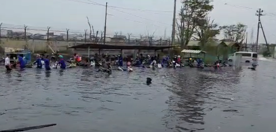 Permukaan Tanah Semarang Turun Drastis, BBWS Bikin Tanggul Geobox