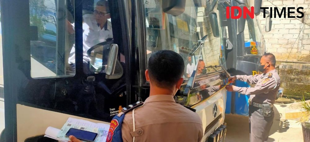 Cegah Kecelakaan, Polda Kaltim Lakukan Ramp Check Transportasi Umum