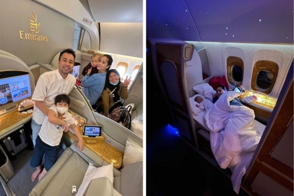 10 Potret Keluarga Raffi Ahmad Terbang ke Itali, Pesawatnya Mewah Abis