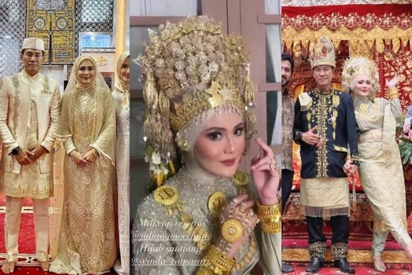 10 Gaya Makeup dan Gaun Pernikahan Juliana Moechtar, Glamor Adat Aceh