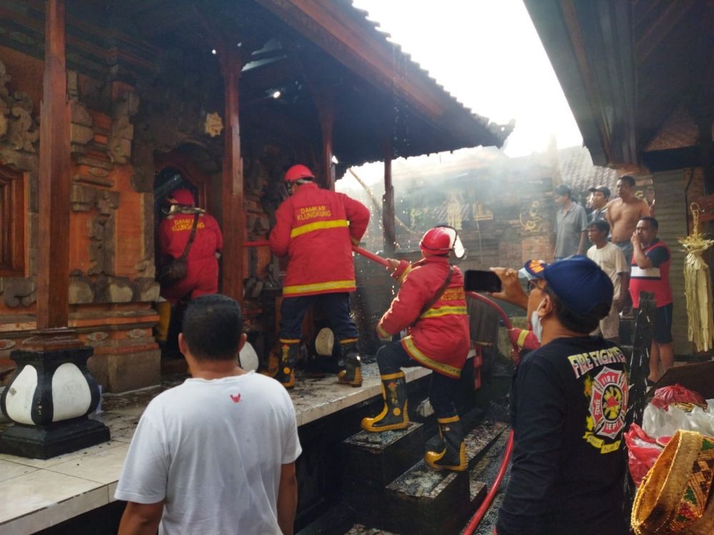 Bangunan Style Bali di Klungkung Hangus Terbakar, Rugi Ratusan Juta