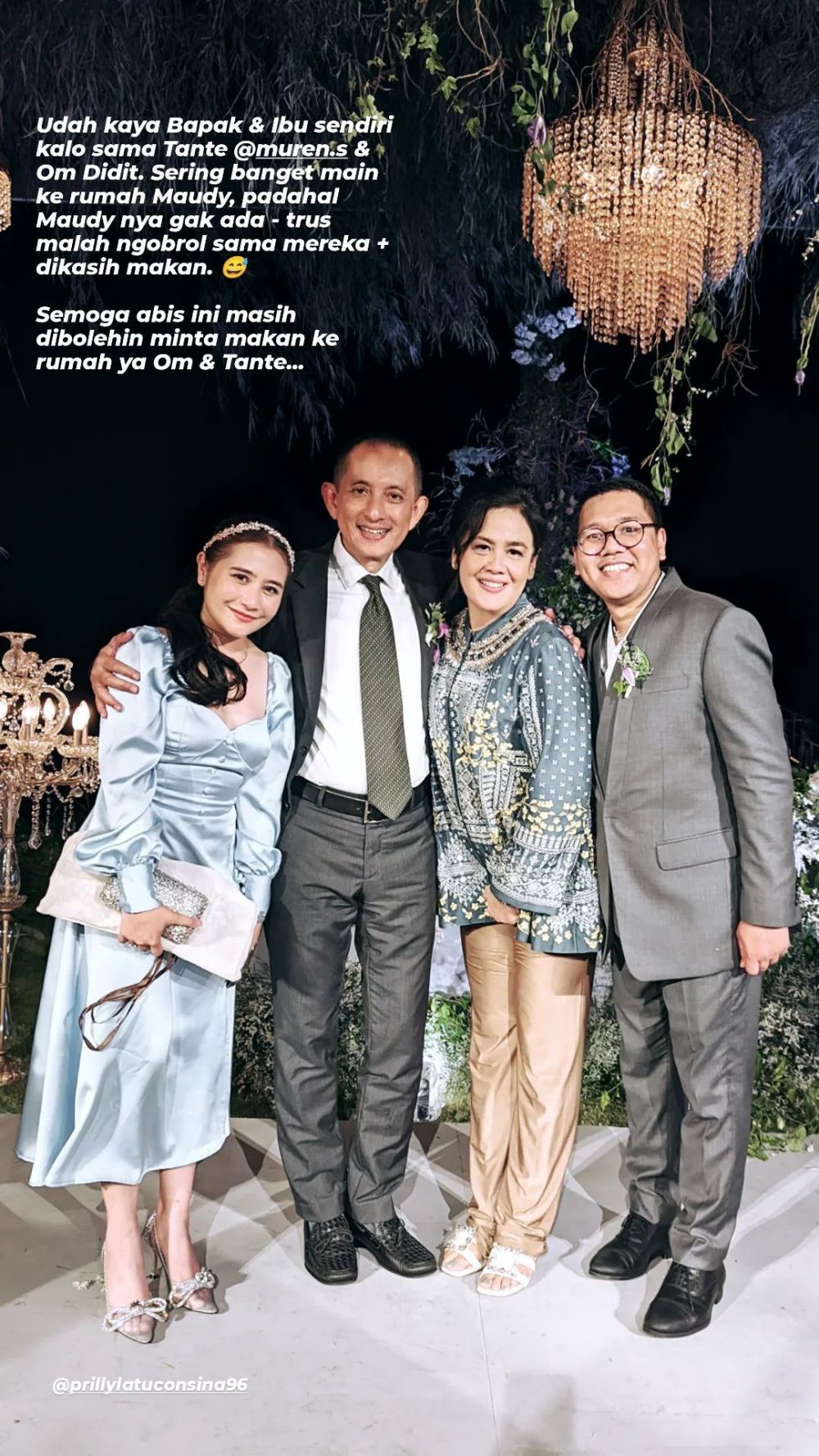 7 Gaya Artis Dan Keluarga Di Resepsi Maudy Ayunda, Elegan!