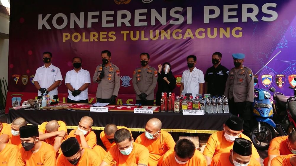 Dua Bulan, 35 Pengedar Narkoba Diringkus Polres Tulungagung