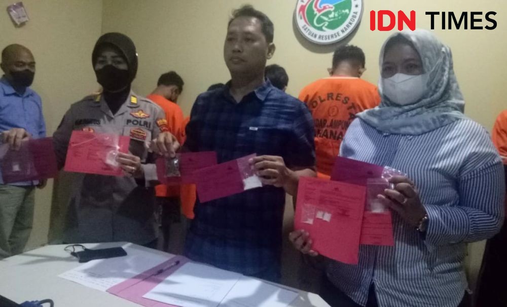 Polisi Tangkap 9 Tersangka Penyalahguna Narkotika di Bandar Lampung