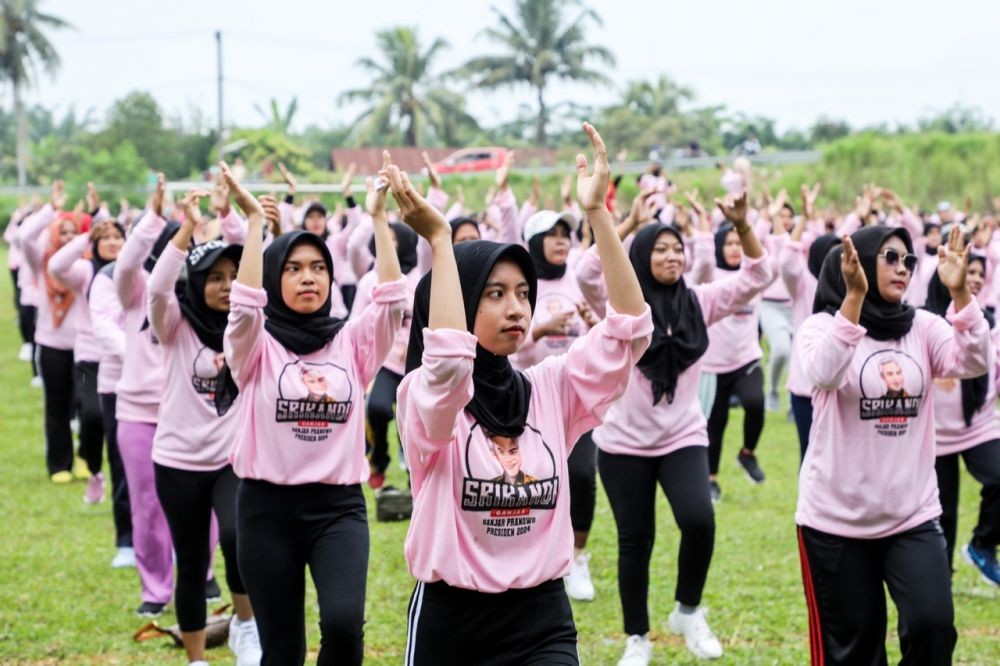 1.300 Perempuan Senam Massal di Sergai, Gaungkan Ganjar untuk 2024