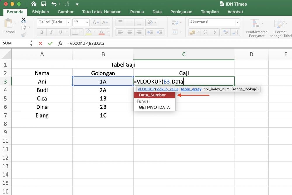 Cara Menggunakan Vlookup Beda Sheet Di Excel Dan Contohnya 7593