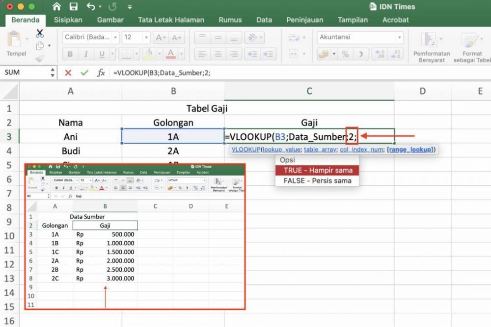 Cara Menggunakan Vlookup Beda Sheet Di Excel Dan Contohnya