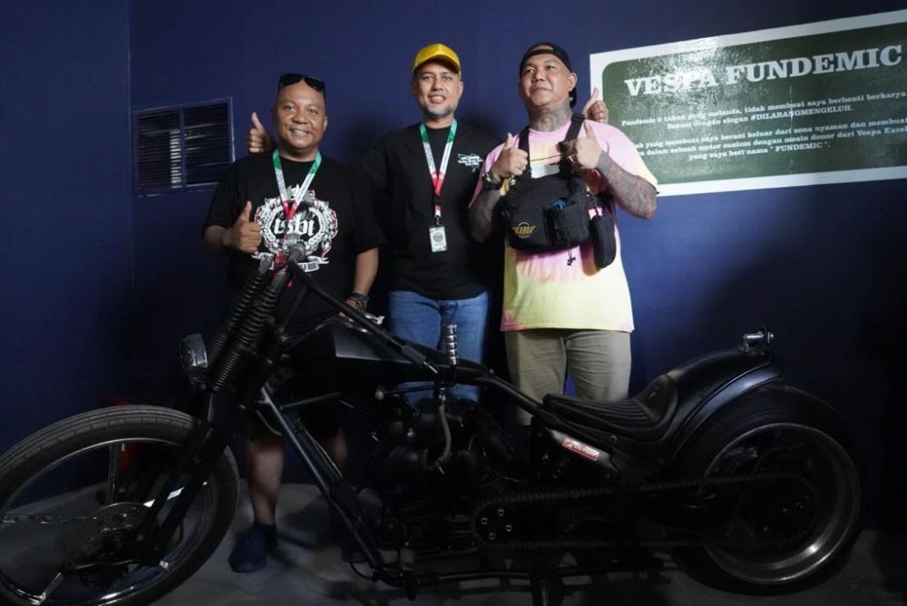 Fundemic, Motor Custom Siar Victory Dipajang di Museum Vespa Bali