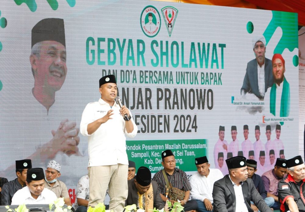 Doa Bersama, Santri dan Ulama di Sumut Sebut Ganjar Peduli Pesantren