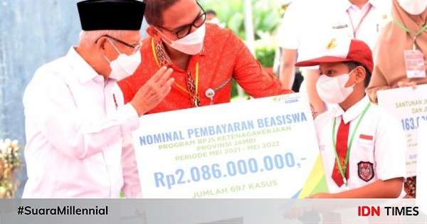 Wapres Serahkan Manfaat Dan Beasiswa BPJS Ketenagakerjaan