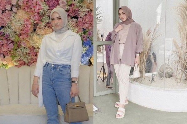 9 Inspirasi Outfit Hijab ala Dinan Fajrina, Istri 'Crazy Rich' Bandung