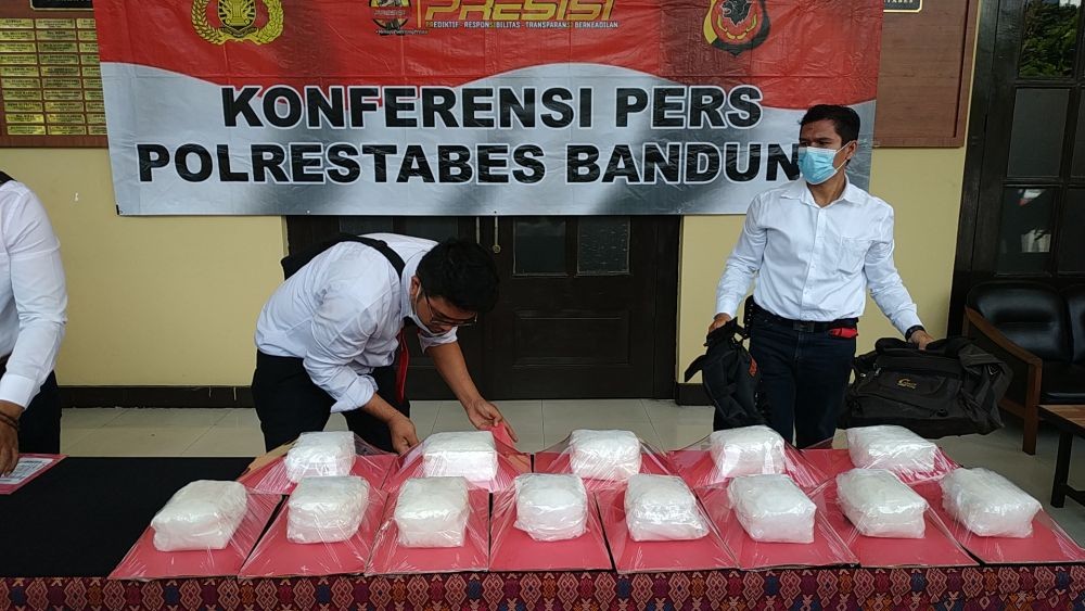 Polrestabes Bandung Amankan 20 Kg Sabu untuk Dipasarkan di Jakarta