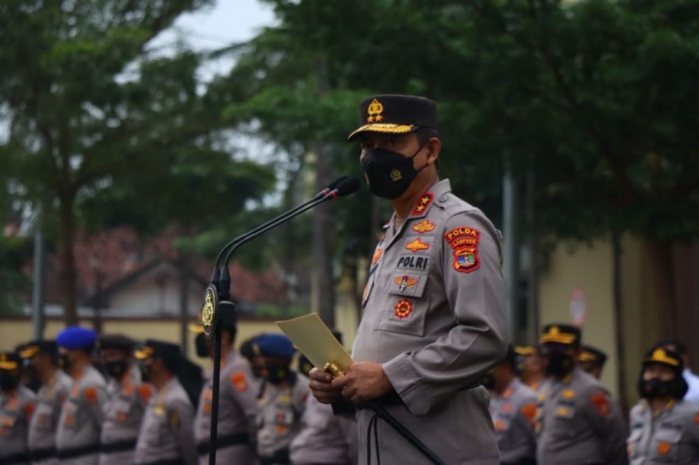 4 Pejabat Baru Polda Lampung Dilantik, Karo Ops hingga Kapolres