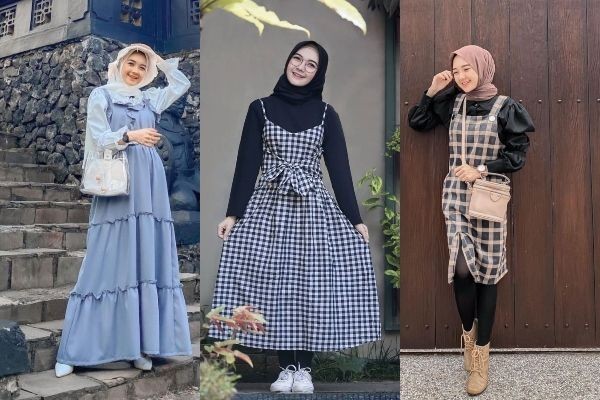 9 Padu Padan Jumper Dress ala Nindi Ariesti, Fresh dan Kekinian!