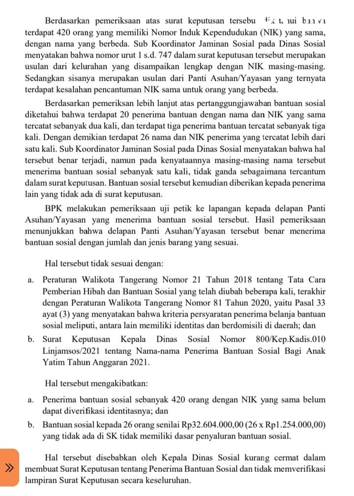 420 NIK Penerima Bansos Kota Tangerang Ganda, Pengamat: Perlu Diusut!