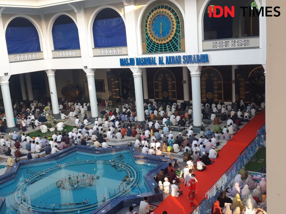 Salat Idul Adha, 45 Ribu Jemaah Penuhi Masjid Al Akbar Surabaya