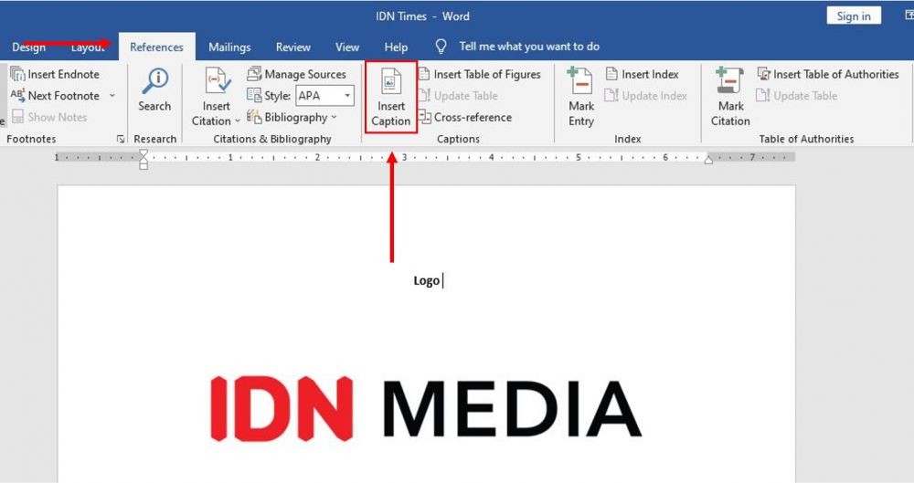 Cara Membuat Daftar Gambar Dan Tabel Secara Otomatis