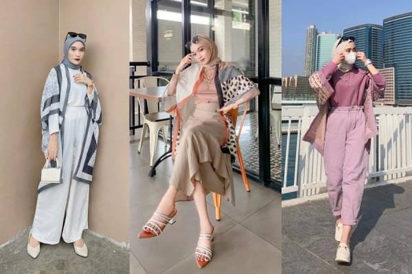 10 Ide Padu Padan Scarf Outer Untuk Hijaber Modis