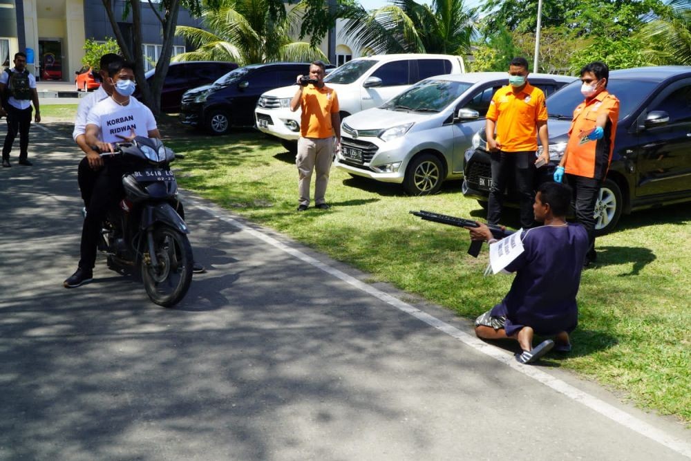 Rekontruksi Penembakan Dua Warga Aceh Besar, Ditembak dari Jarak Dekat