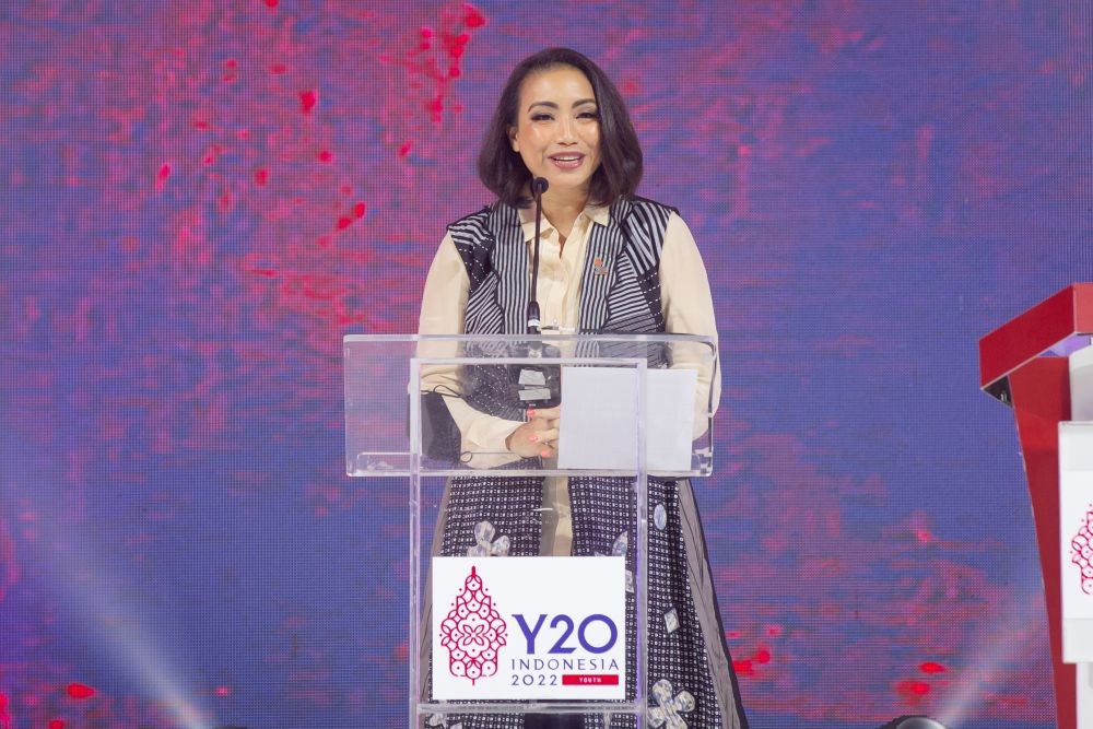 Delegasi Y20 Mengesahkan Communique di Gedung Konferensi Asia
Afrika