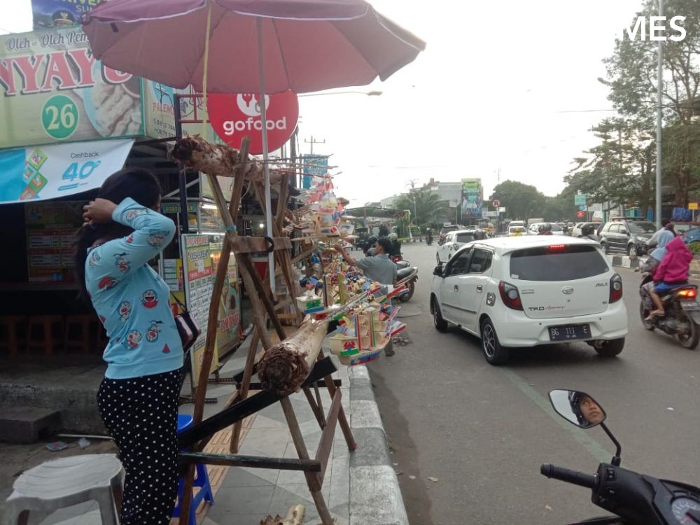 Pedagang Telok Abang di Palembang Mulai Ramai Jelang 17-an