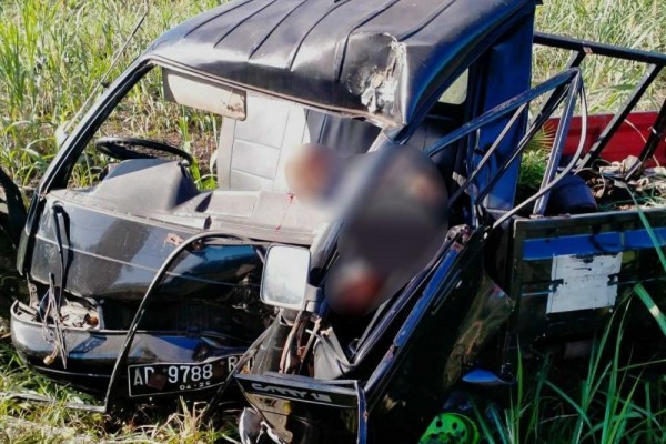 Pikap Tabrak Pohon di Gunungkidul, 1 Penumpang Meninggal