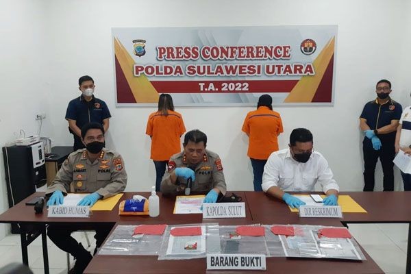 Dua Tersangka Kasus Perdagangan Orang di Manado Ditangkap Polda Sulut 
