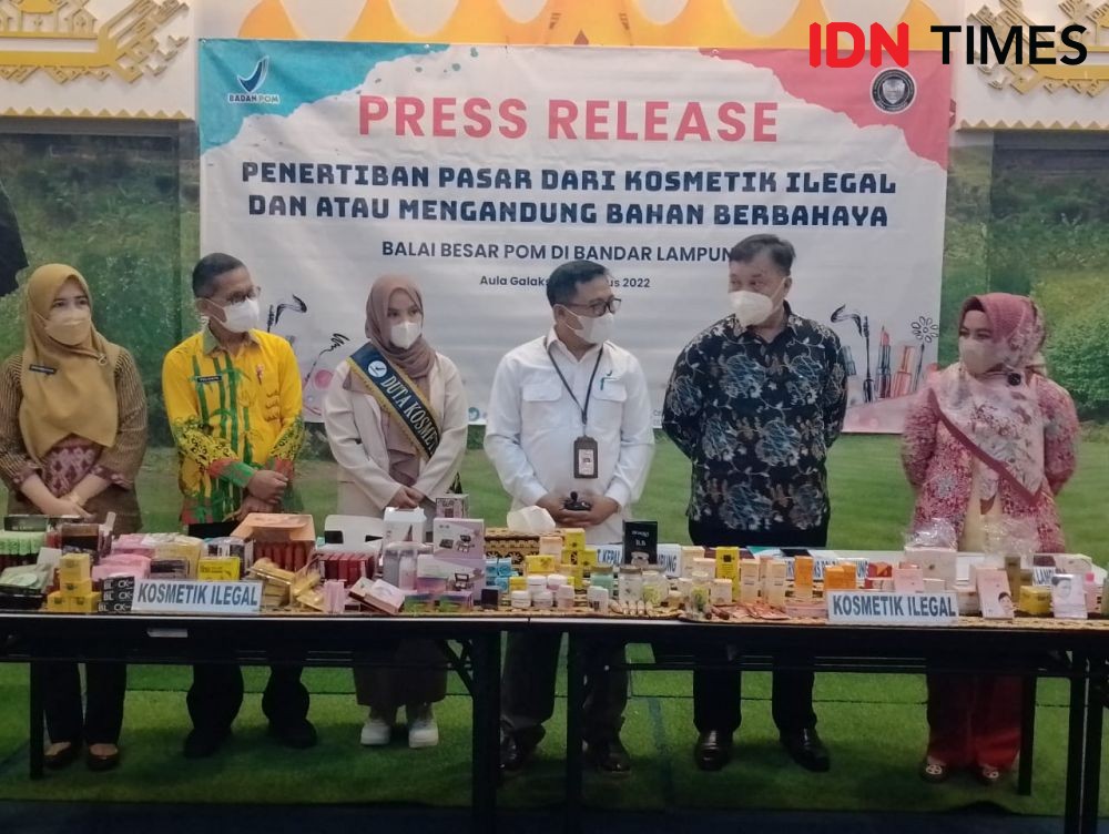 Balai BPOM Bandar Lampung Sita 6.470 Produk Kosmetik Ilegal