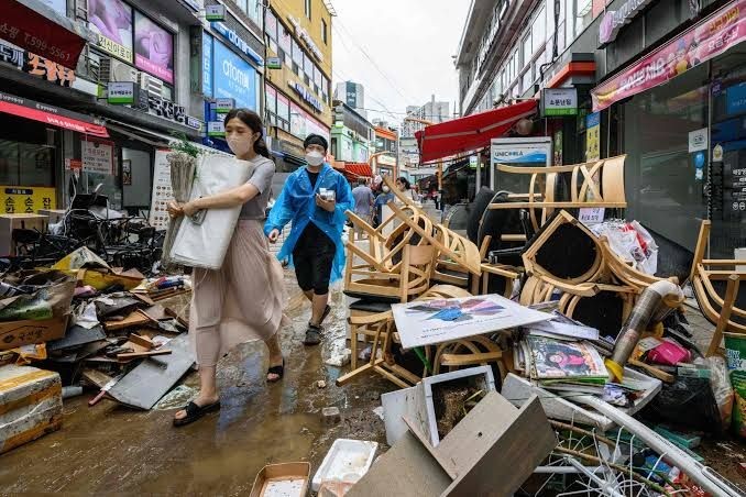 13 Potret Banjir Bandang di Kota Seoul, Kerugian Ditaksir Rp747 Miliar