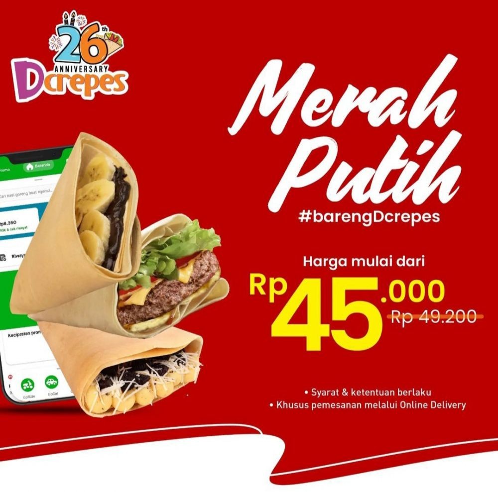 Daftar Promo Makanan Jelang HUT Kemerdekaan RI Ke-77