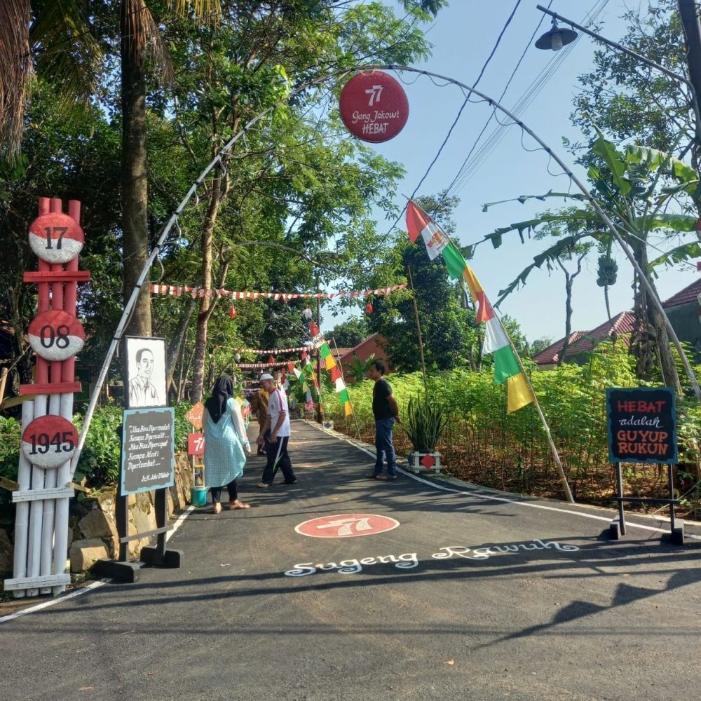 Nyentrik! Warga Gunungpati Ubah Nama Kampungnya Jadi Gang Sukarno Sampai Jokowi