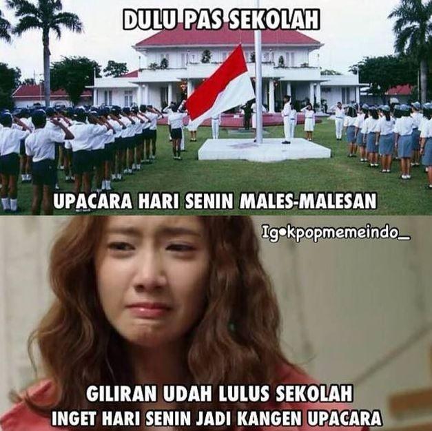 10 Meme Lucu Upacara Bendera Ini Bikin Gak Rela Buat Bolos