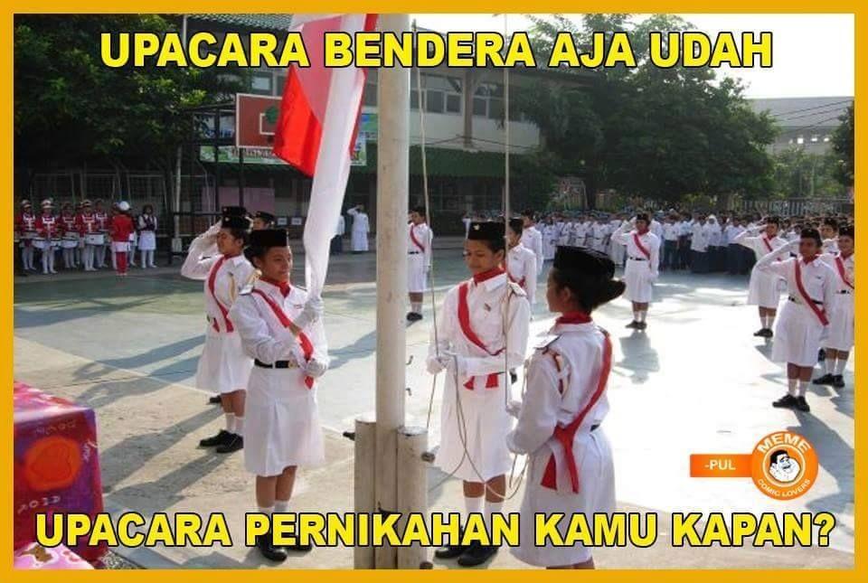 10 Meme Lucu Upacara Bendera Ini Bikin Gak Rela Buat Bolos