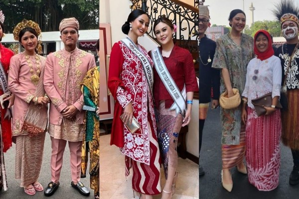 9 Gaya Kebaya dan Baju Adat Artis saat Upacara di Istana Merdeka