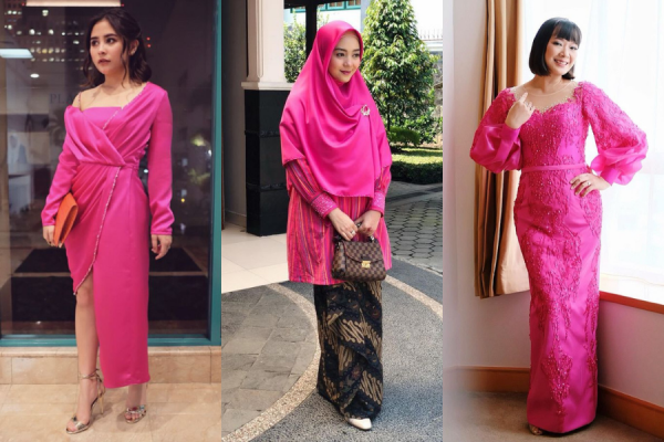 12 Inspirasi Baju Kondangan Warna Fuchsia, Cerah di Mata