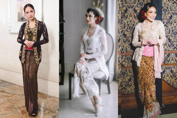 12 Inspirasi Kebaya Dengan Kerah Sweetheart, Anggun!