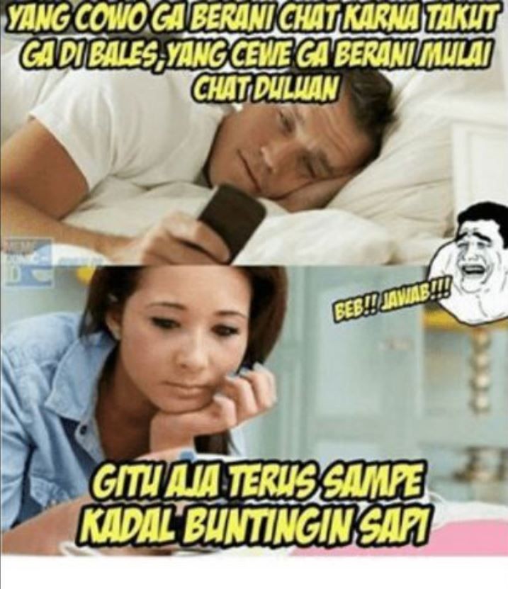 10 Meme Kocak Lika Liku Chat Gebetan Ini Bikin Galau