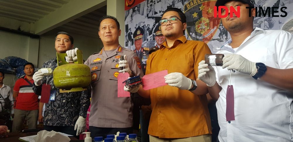 Polisi Tangkap Pengoplosan Elpiji 12 Kg di Kabupaten Bandung