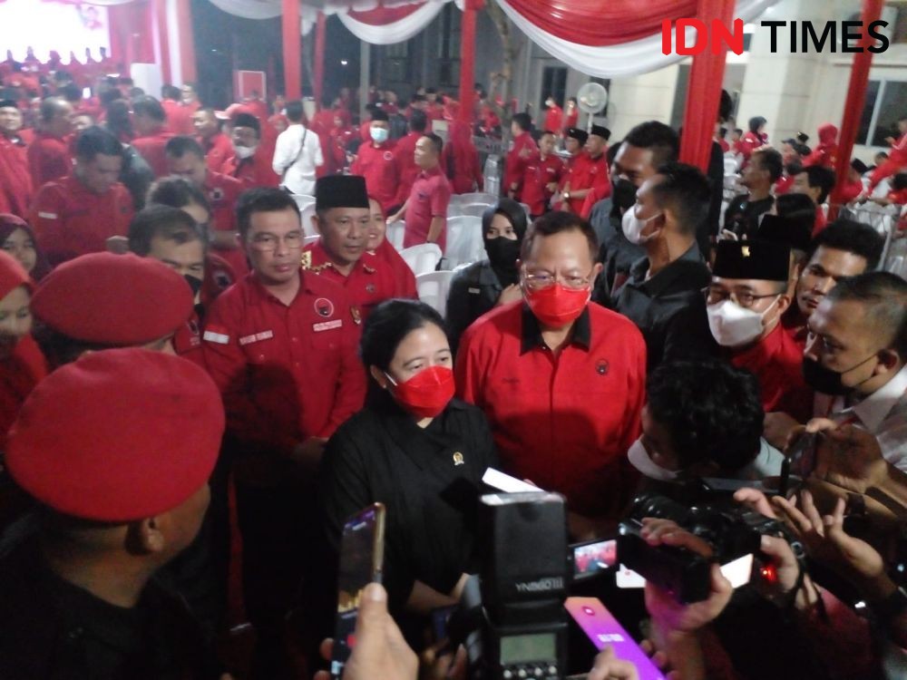 Sambangi Lampung Konsolidasi Internal, Kader PDIP Pekik Puan Presiden