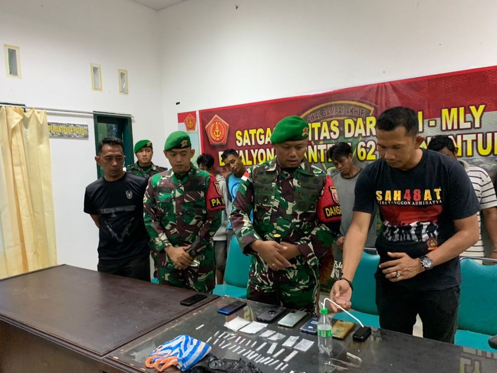 Lagi, TNI di Perbatasan Gagalkan Penyelundupan Narkotika ke Indonesia 