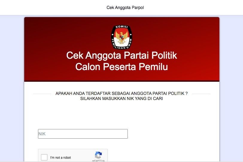 Parpol Catut NIK Warga di Kabupaten Tangerang